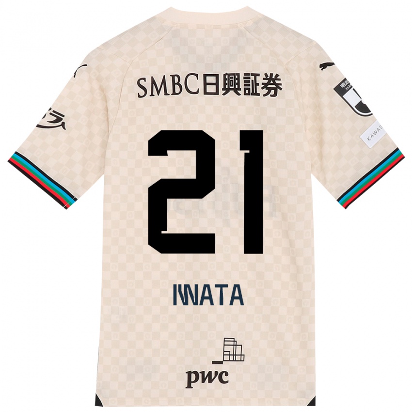 Criança Camisola Kantaro Iwata #21 Branco Cinza Alternativa 2024/25 Camisa