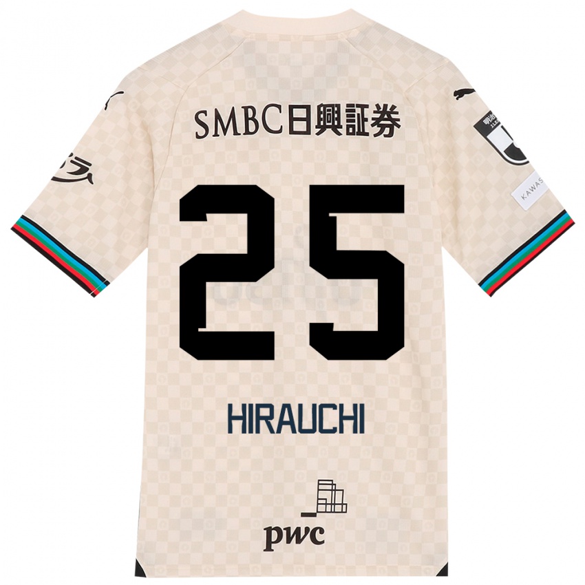 Criança Camisola Issei Hirauchi #25 Branco Cinza Alternativa 2024/25 Camisa