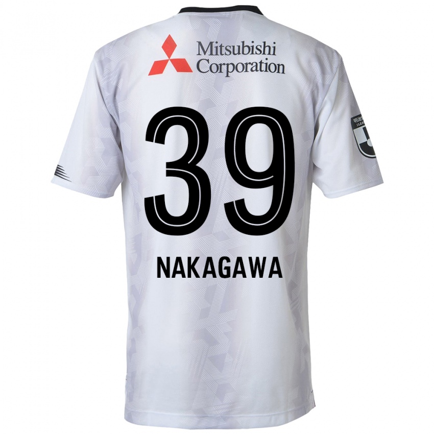 Criança Camisola Teruhito Nakagawa #39 Branco Preto Alternativa 2024/25 Camisa