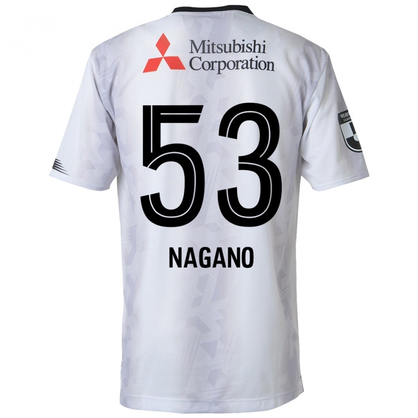 Criança Camisola Shuto Nagano #53 Branco Preto Alternativa 2024/25 Camisa