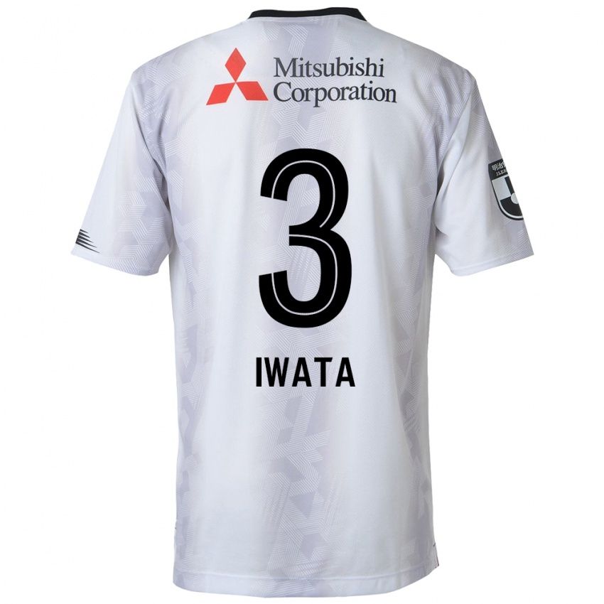 Criança Camisola Yuki Iwata #3 Branco Preto Alternativa 2024/25 Camisa