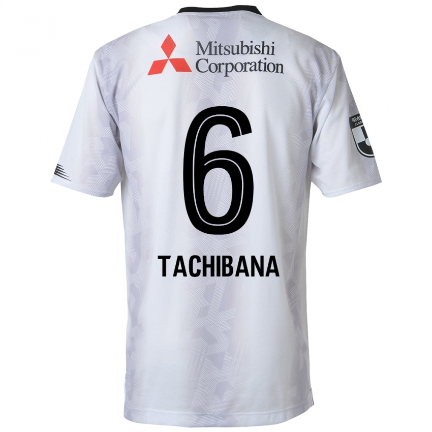 Criança Camisola Keigo Tachibana #6 Branco Preto Alternativa 2024/25 Camisa