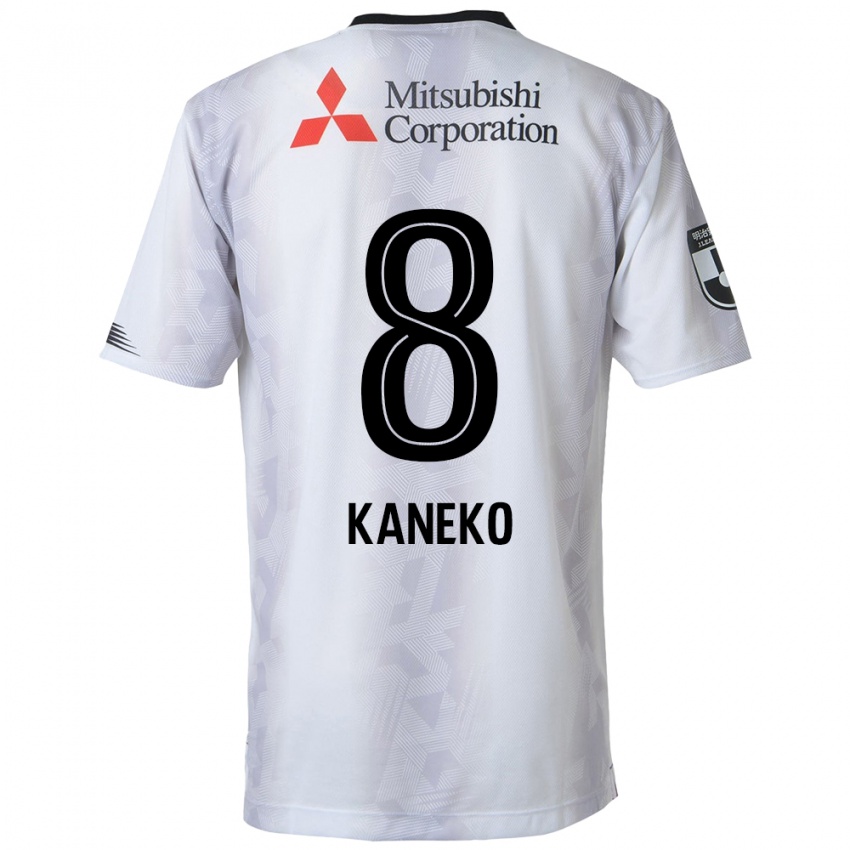 Criança Camisola Shunsuke Kaneko #8 Branco Preto Alternativa 2024/25 Camisa