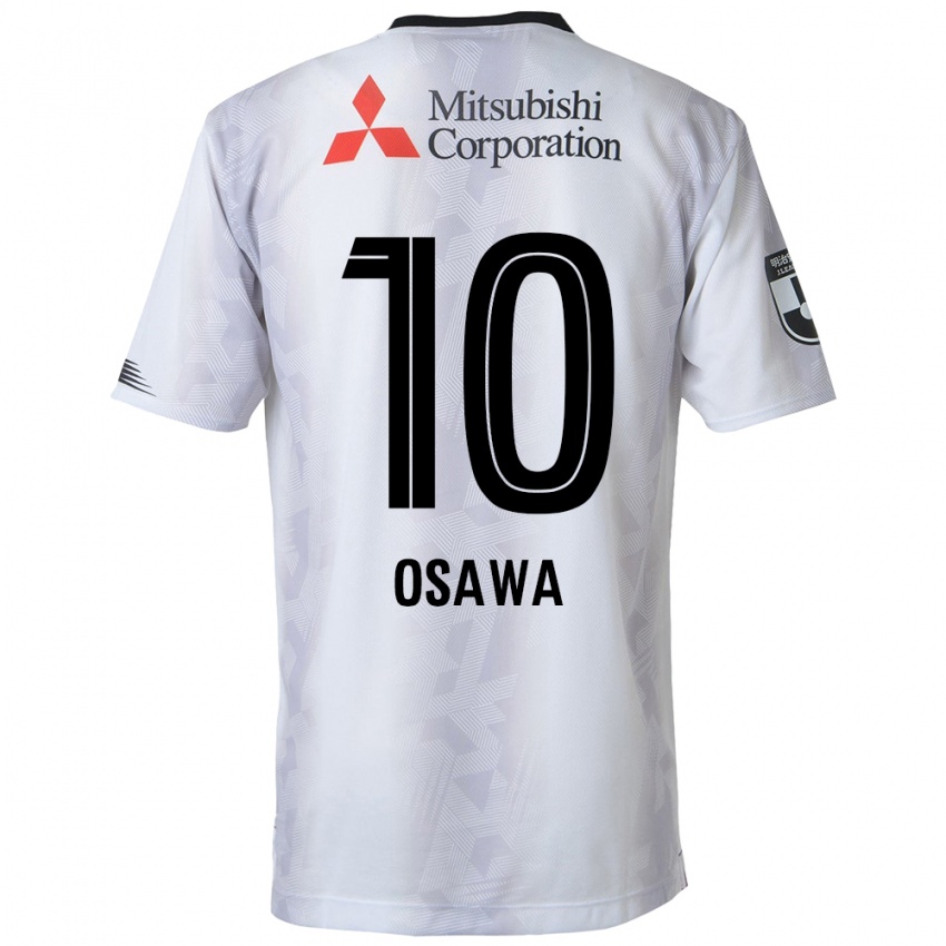 Criança Camisola Shuzo Osawa #10 Branco Preto Alternativa 2024/25 Camisa