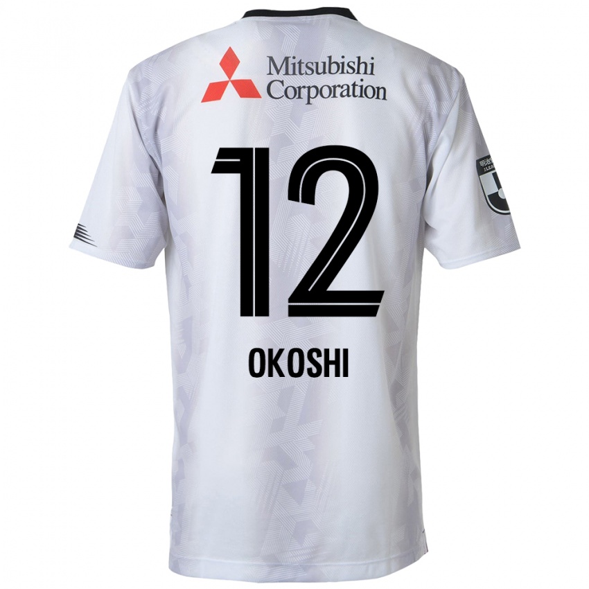 Criança Camisola Yutaha Okoshi #12 Branco Preto Alternativa 2024/25 Camisa