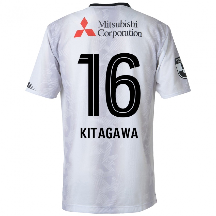 Criança Camisola Rento Kitagawa #16 Branco Preto Alternativa 2024/25 Camisa