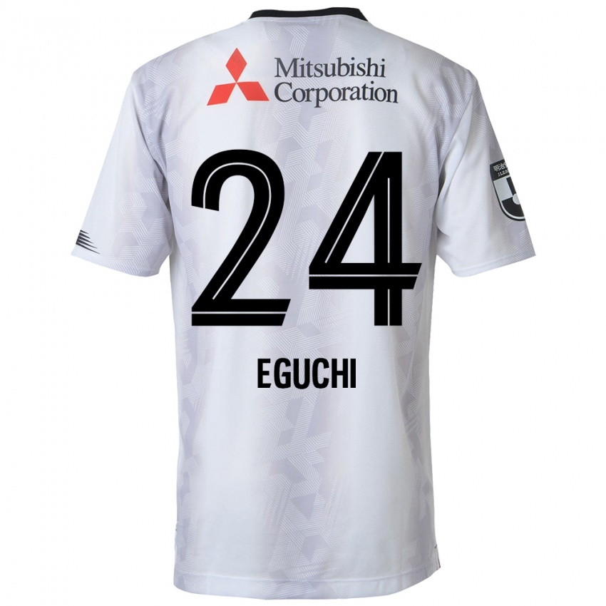 Criança Camisola Kaito Eguchi #24 Branco Preto Alternativa 2024/25 Camisa