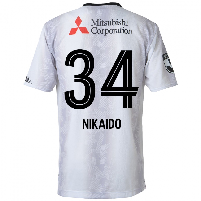 Criança Camisola Rintaro Nikaido #34 Branco Preto Alternativa 2024/25 Camisa