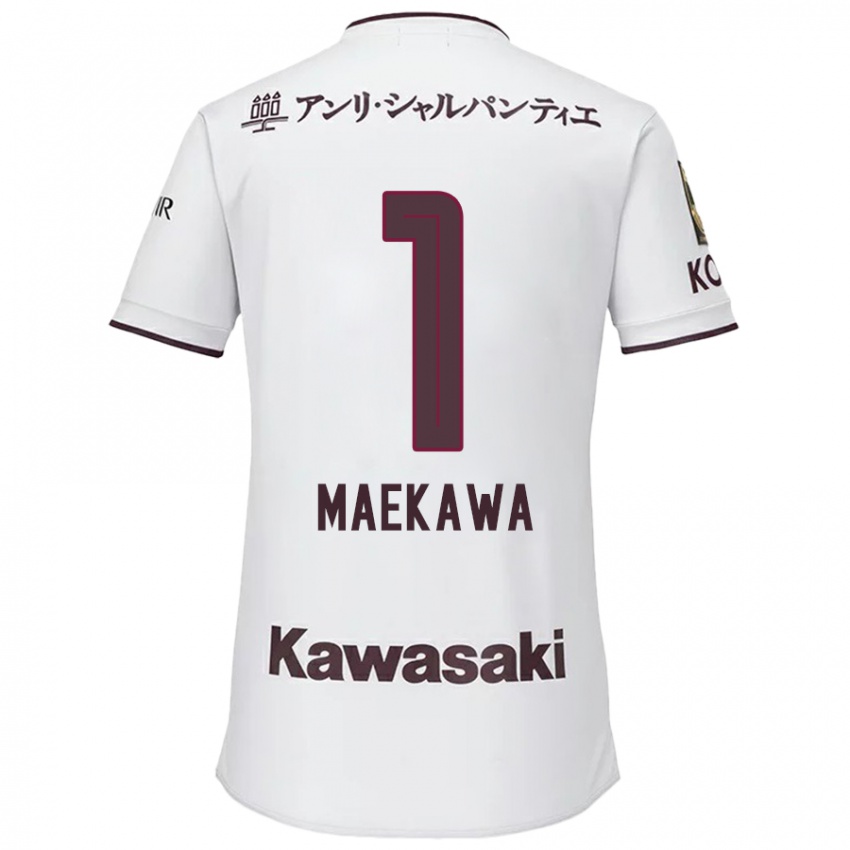 Criança Camisola Daiya Maekawa #1 Branco Vermelho Alternativa 2024/25 Camisa