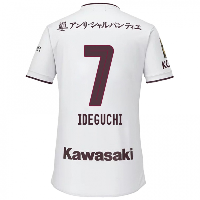 Criança Camisola Yosuke Ideguchi #7 Branco Vermelho Alternativa 2024/25 Camisa