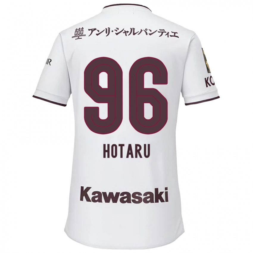 Criança Camisola Hotaru Yamaguchi #96 Branco Vermelho Alternativa 2024/25 Camisa