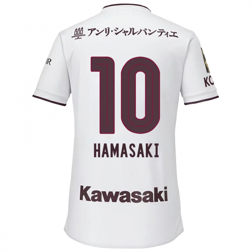 Criança Camisola Kento Hamasaki #10 Branco Vermelho Alternativa 2024/25 Camisa