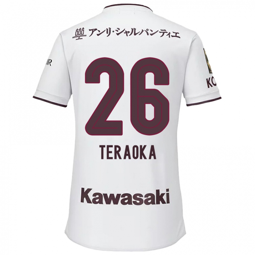 Criança Camisola Yuma Teraoka #26 Branco Vermelho Alternativa 2024/25 Camisa