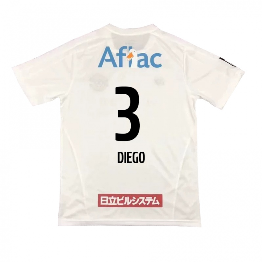 Criança Camisola Diego #3 Branco Preto Alternativa 2024/25 Camisa