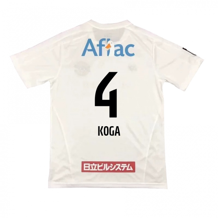 Criança Camisola Taiyo Koga #4 Branco Preto Alternativa 2024/25 Camisa