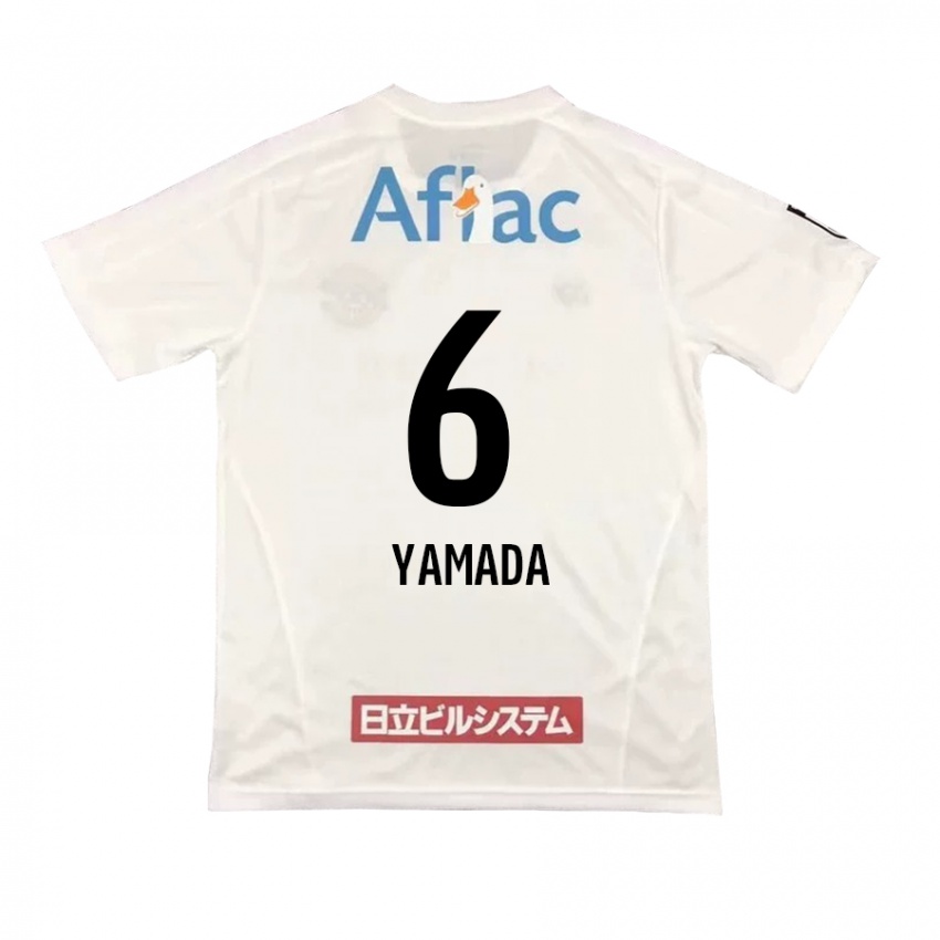 Criança Camisola Yuto Yamada #6 Branco Preto Alternativa 2024/25 Camisa