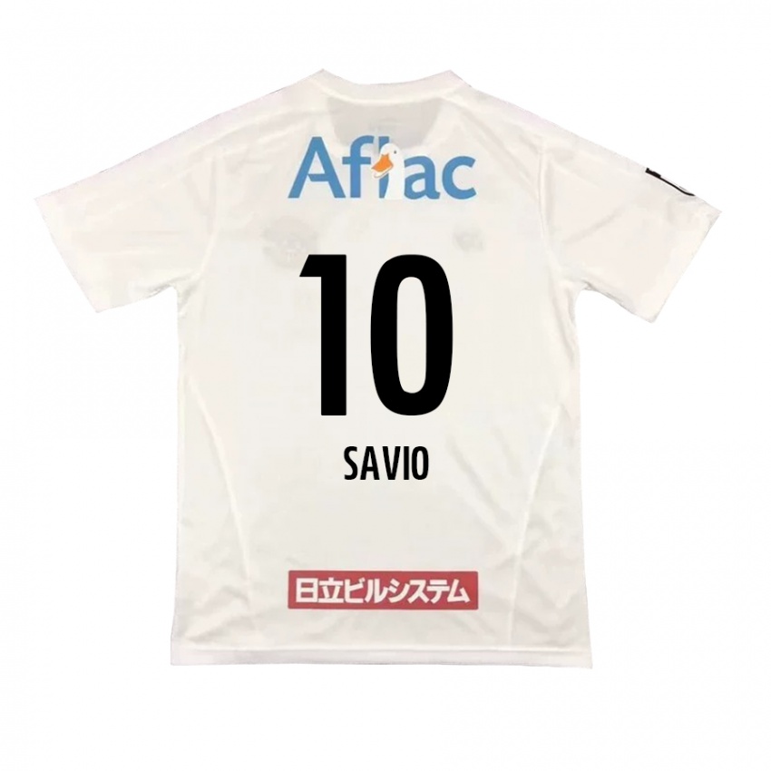 Criança Camisola Matheus Savio #10 Branco Preto Alternativa 2024/25 Camisa