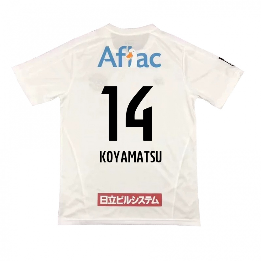 Criança Camisola Tomoya Koyamatsu #14 Branco Preto Alternativa 2024/25 Camisa