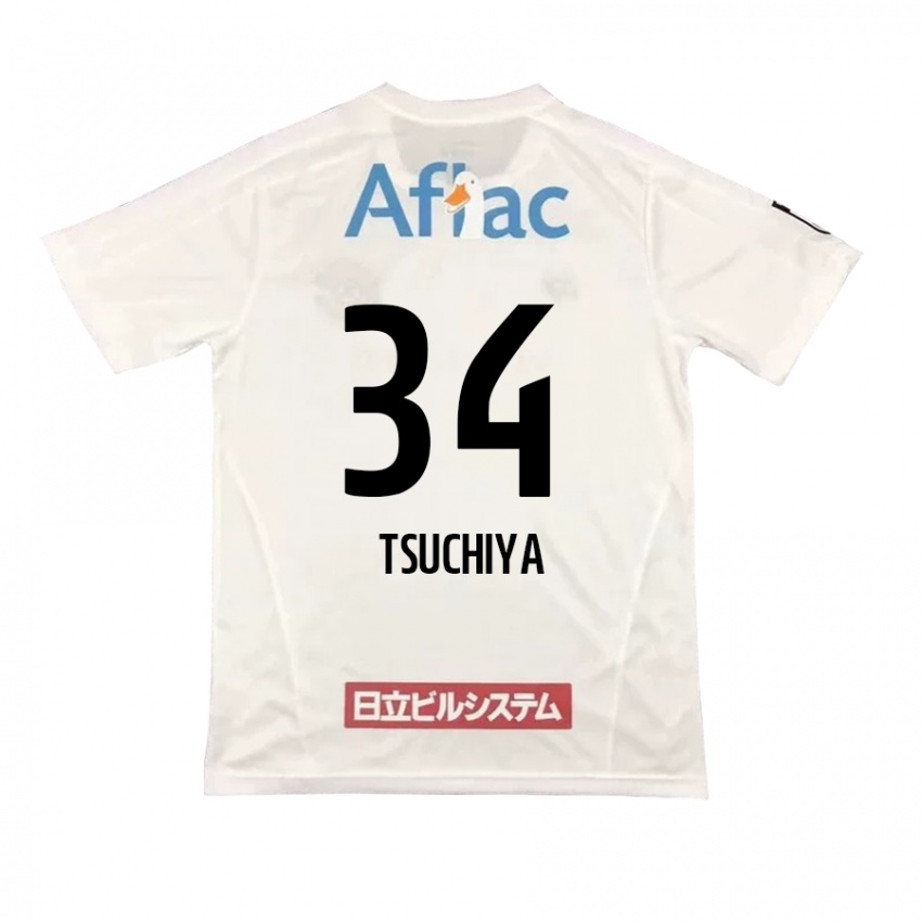 Criança Camisola Takumi Tsuchiya #34 Branco Preto Alternativa 2024/25 Camisa