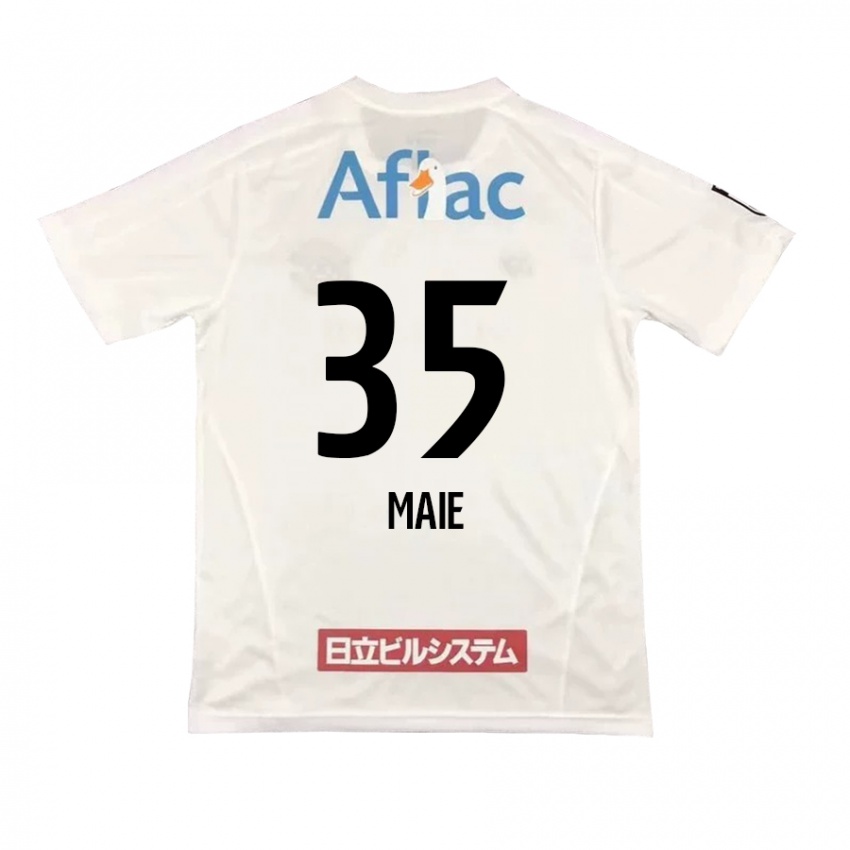 Criança Camisola Hidetaka Maie #35 Branco Preto Alternativa 2024/25 Camisa