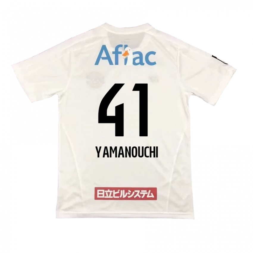 Criança Camisola Yusei Yamanouchi #41 Branco Preto Alternativa 2024/25 Camisa