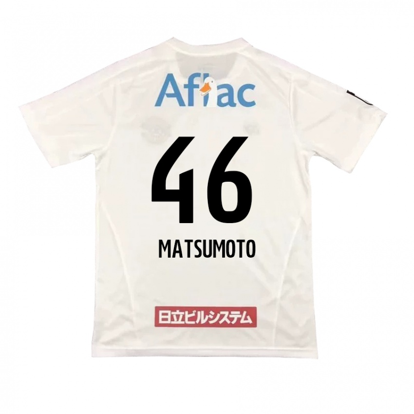 Criança Camisola Kenta Matsumoto #46 Branco Preto Alternativa 2024/25 Camisa