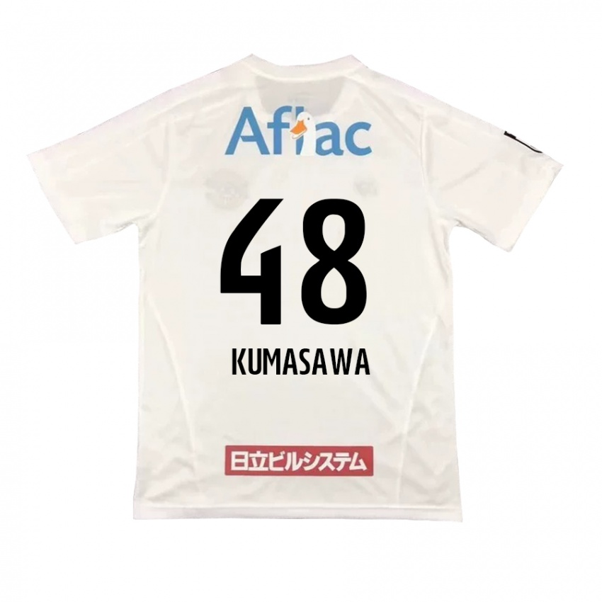 Criança Camisola Kazuki Kumasawa #48 Branco Preto Alternativa 2024/25 Camisa