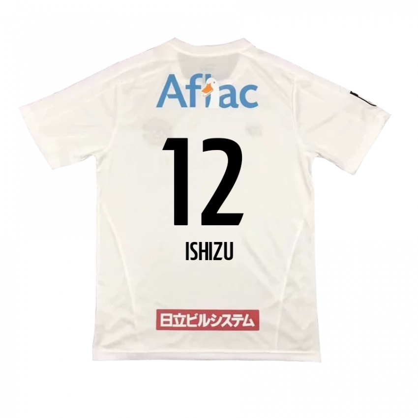 Criança Camisola Kazuki Ishizu #12 Branco Preto Alternativa 2024/25 Camisa