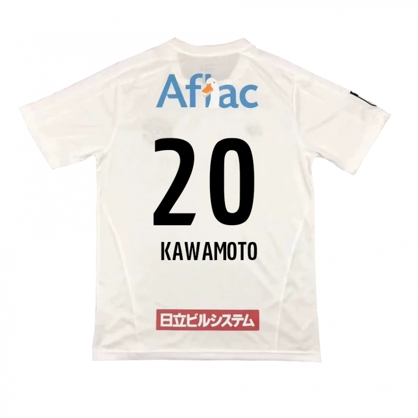 Criança Camisola Daizen Kawamoto #20 Branco Preto Alternativa 2024/25 Camisa