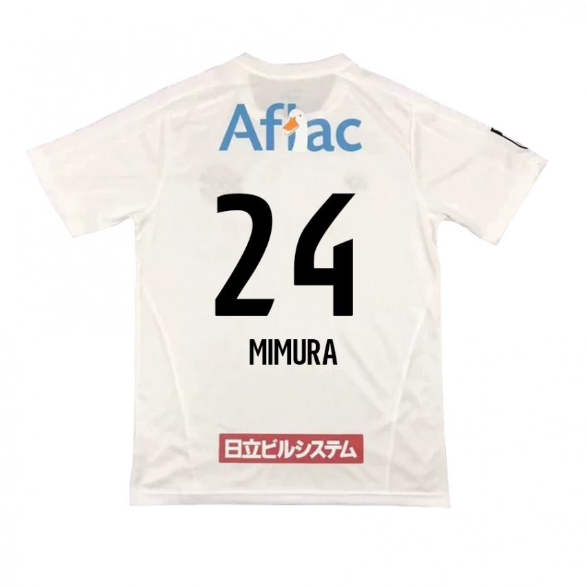 Criança Camisola Kaname Mimura #24 Branco Preto Alternativa 2024/25 Camisa