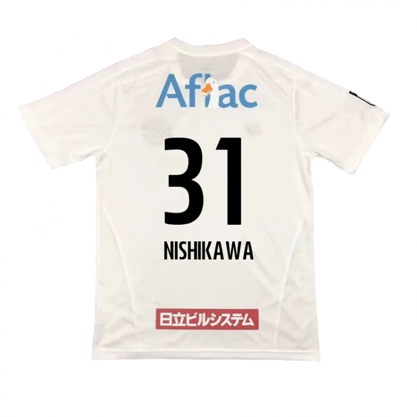 Criança Camisola Genki Nishikawa #31 Branco Preto Alternativa 2024/25 Camisa