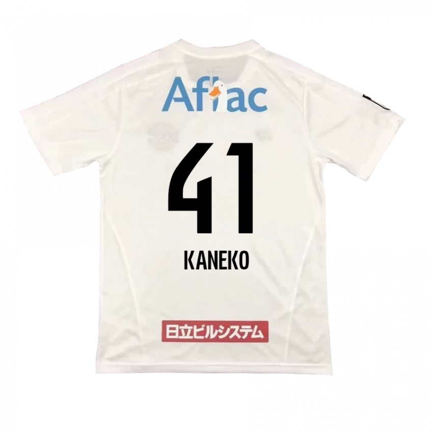 Criança Camisola Yushin Kaneko #41 Branco Preto Alternativa 2024/25 Camisa