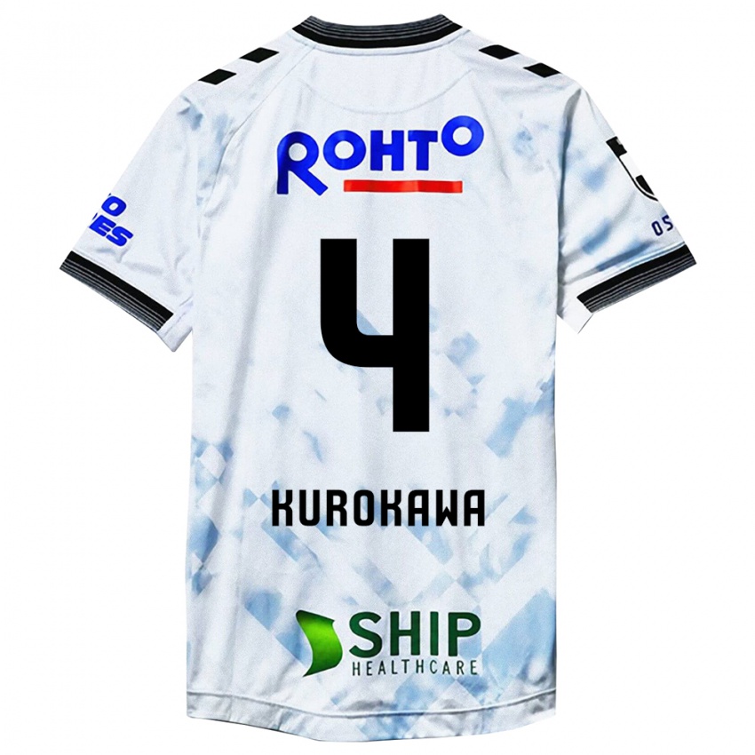 Criança Camisola Keisuke Kurokawa #4 Branco Preto Alternativa 2024/25 Camisa