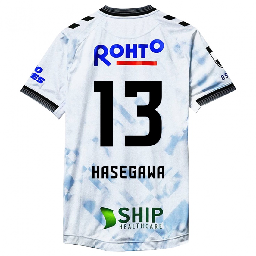 Criança Camisola Kosei Hasegawa #13 Branco Preto Alternativa 2024/25 Camisa