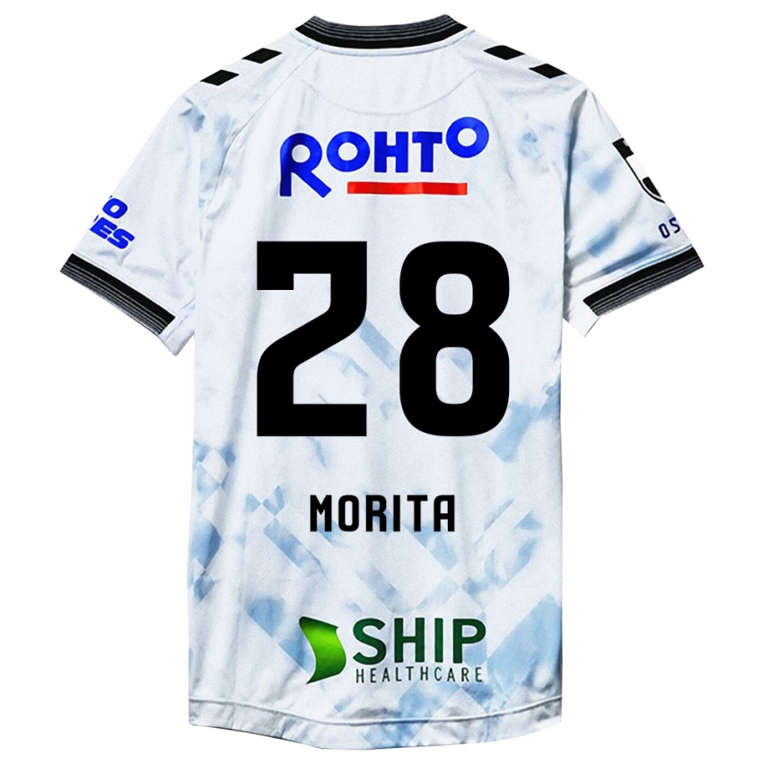 Criança Camisola Masahiro Morita #28 Branco Preto Alternativa 2024/25 Camisa