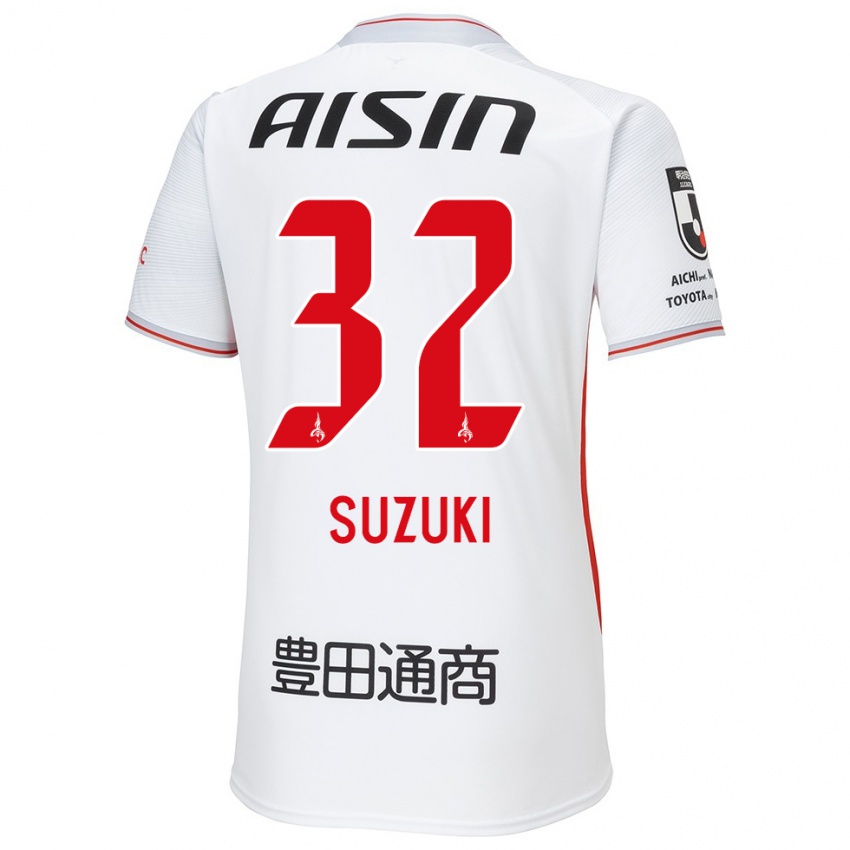 Criança Camisola Haruto Suzuki #32 Branco Amarelo Vermelho Alternativa 2024/25 Camisa