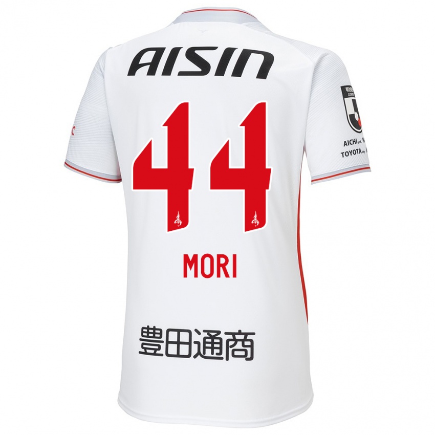 Criança Camisola Soichiro Mori #44 Branco Amarelo Vermelho Alternativa 2024/25 Camisa