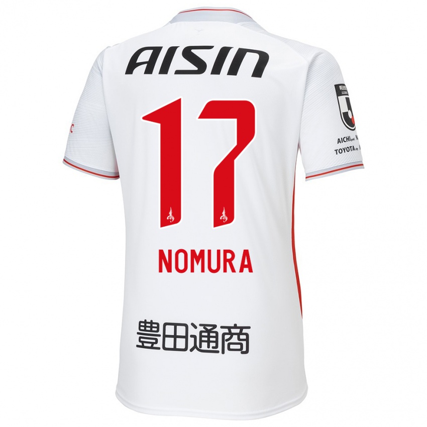 Criança Camisola Yuto Nomura #17 Branco Amarelo Vermelho Alternativa 2024/25 Camisa