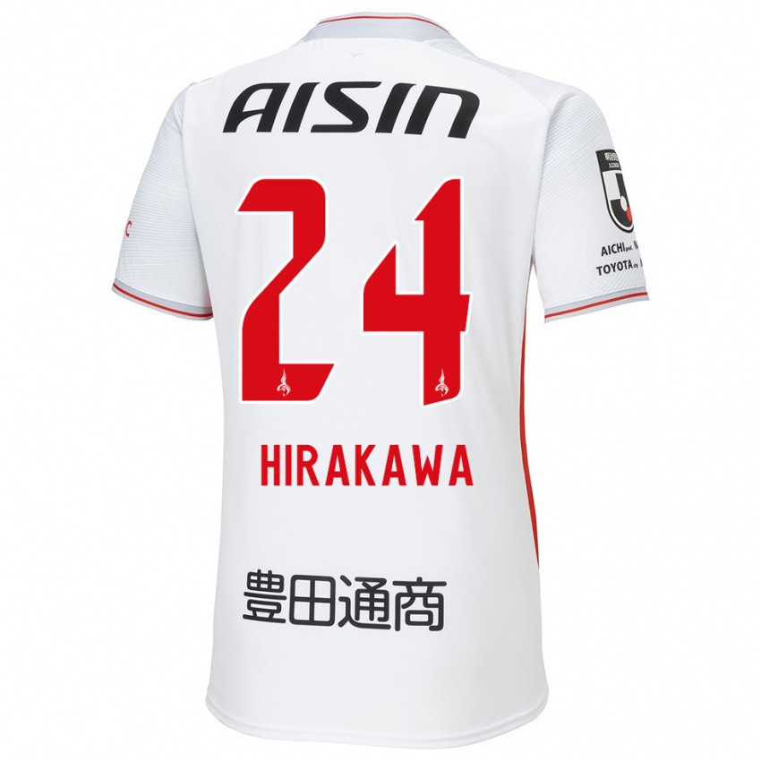 Criança Camisola Haruto Hirakawa #24 Branco Amarelo Vermelho Alternativa 2024/25 Camisa