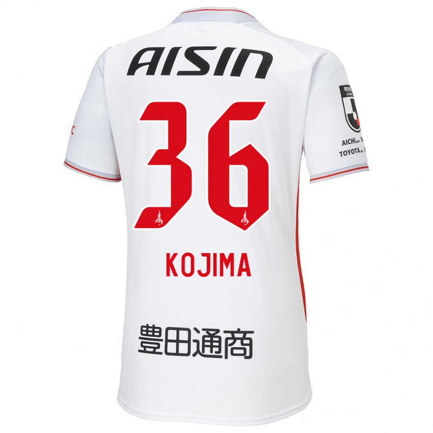 Criança Camisola Aoto Kojima #36 Branco Amarelo Vermelho Alternativa 2024/25 Camisa