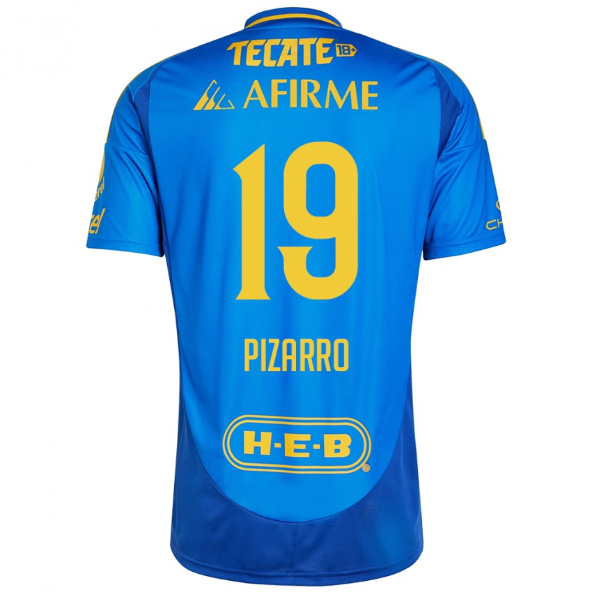 Criança Camisola Guido Pizarro #19 Azul Amarelo Alternativa 2024/25 Camisa