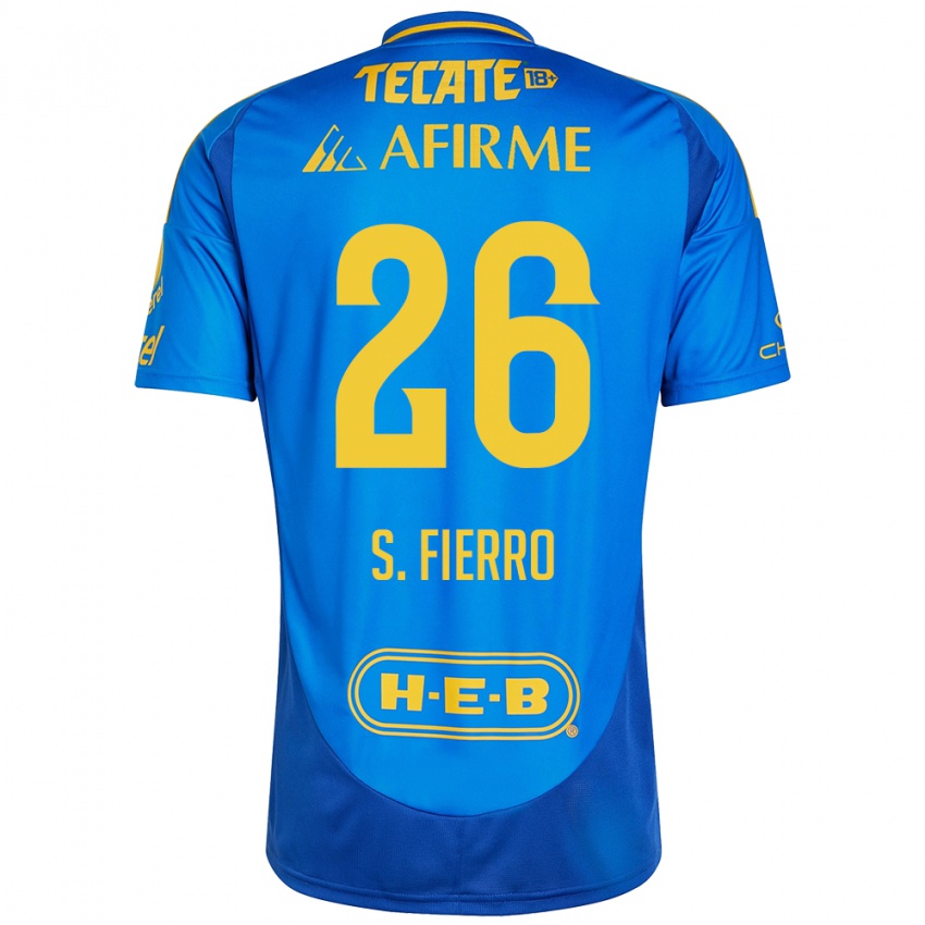 Criança Camisola Sebastián Fierro #26 Azul Amarelo Alternativa 2024/25 Camisa