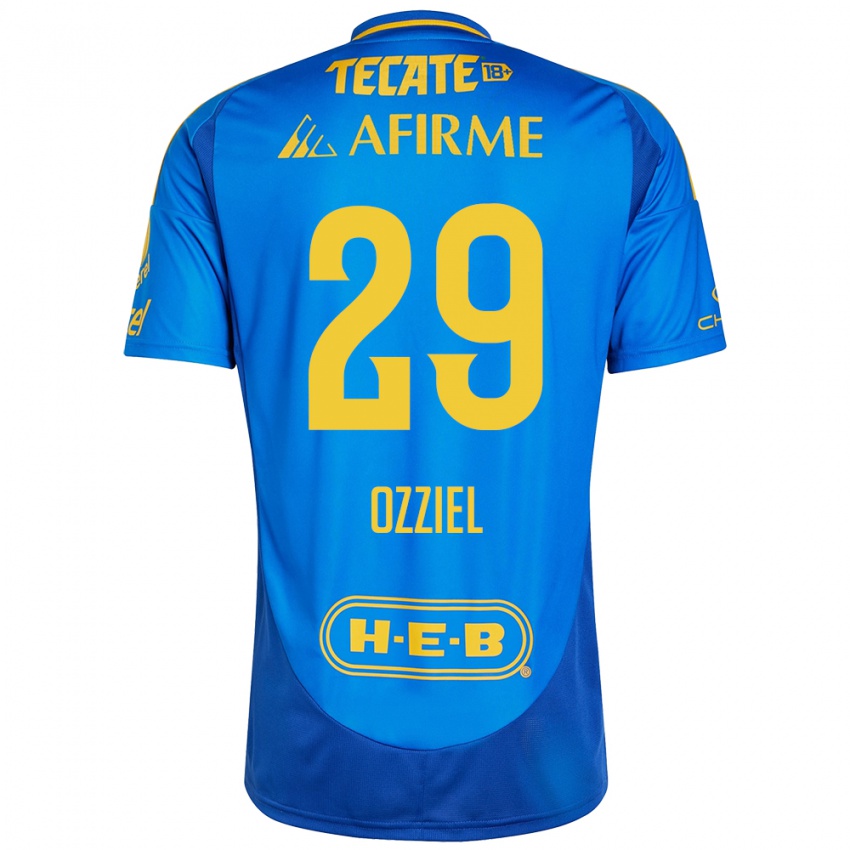 Criança Camisola Ozziel Herrera #29 Azul Amarelo Alternativa 2024/25 Camisa