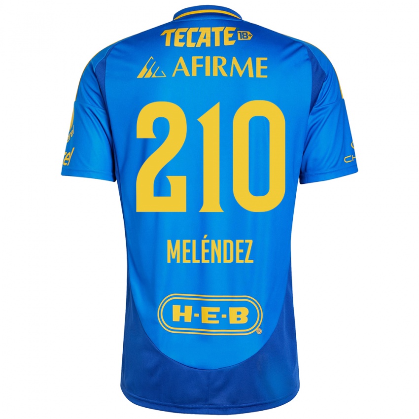 Criança Camisola Marcelo Meléndez #210 Azul Amarelo Alternativa 2024/25 Camisa