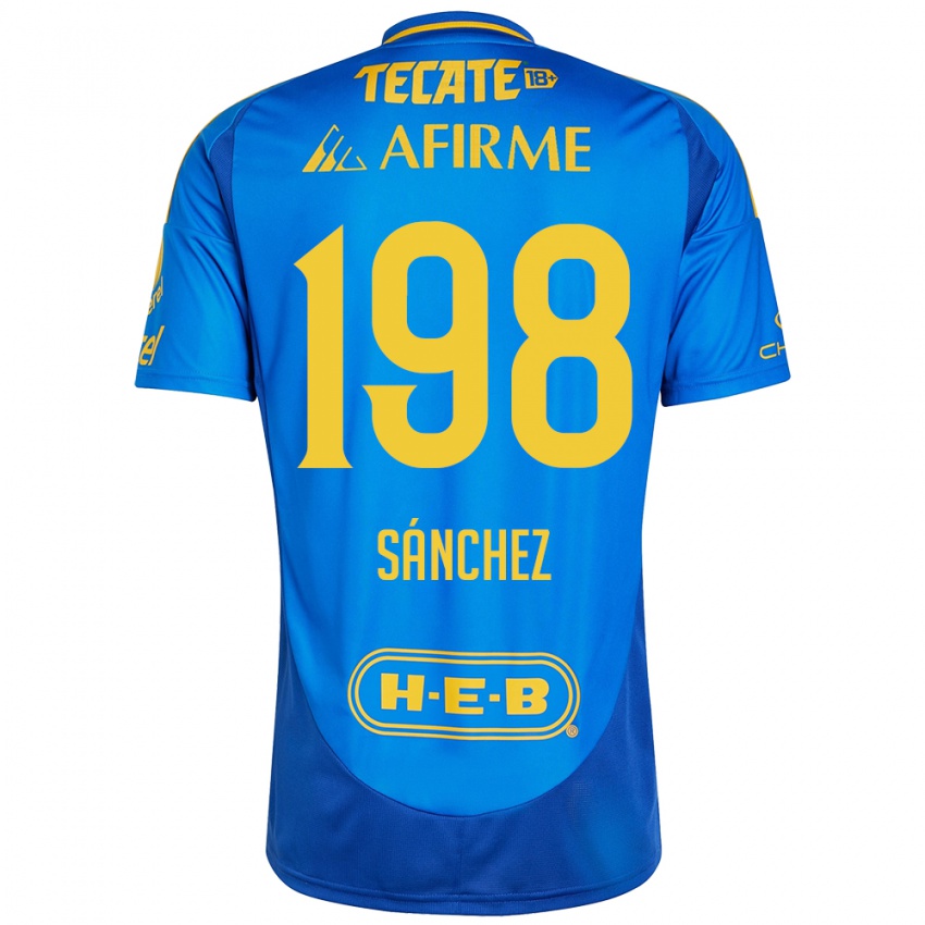 Criança Camisola Diego Sánchez #198 Azul Amarelo Alternativa 2024/25 Camisa