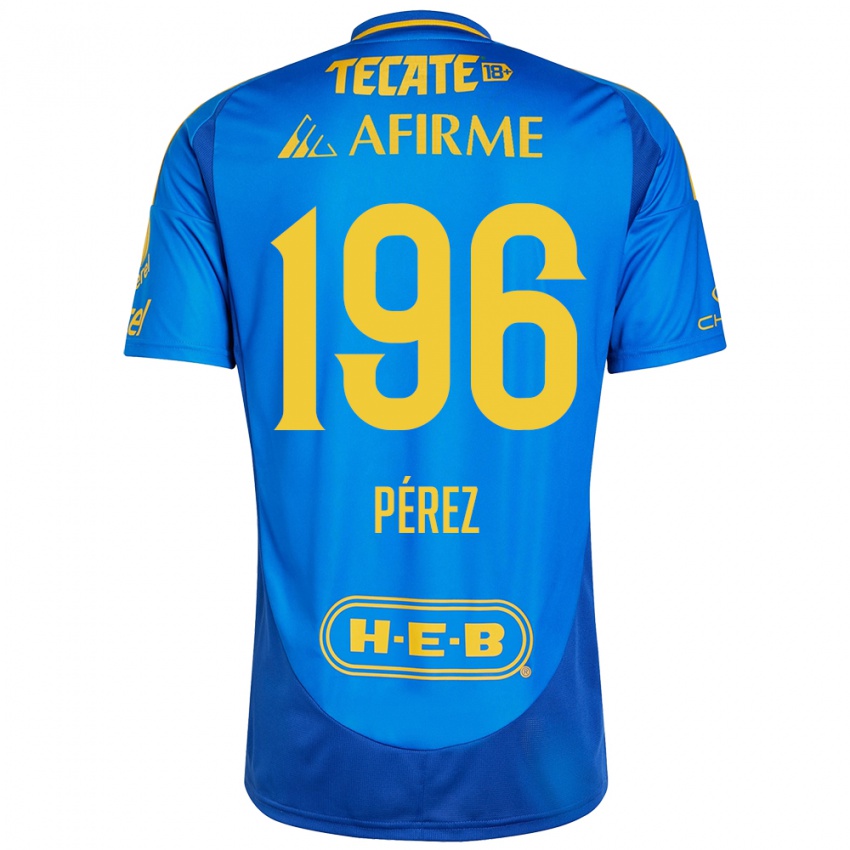 Criança Camisola Axel Pérez #196 Azul Amarelo Alternativa 2024/25 Camisa