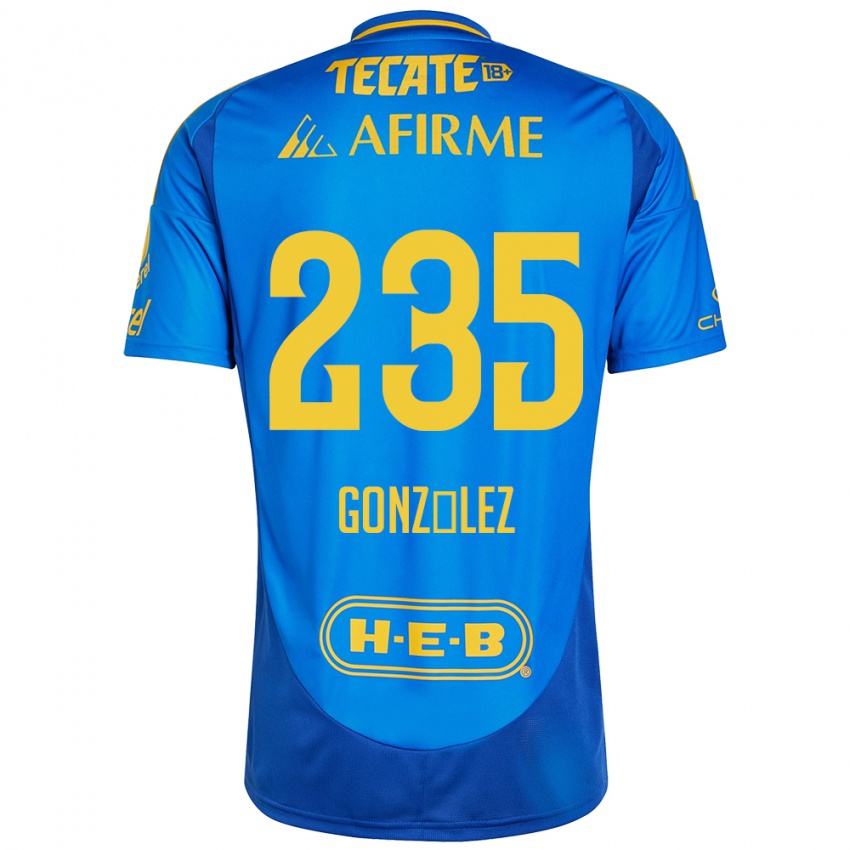 Criança Camisola Mauricio González #235 Azul Amarelo Alternativa 2024/25 Camisa