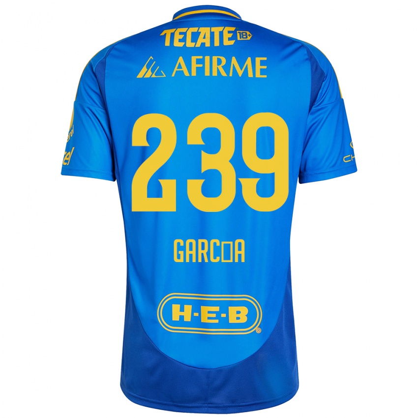 Criança Camisola Diego García #239 Azul Amarelo Alternativa 2024/25 Camisa