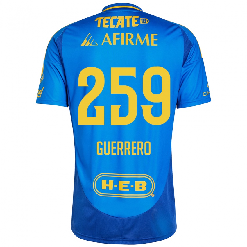 Criança Camisola Erick Guerrero #259 Azul Amarelo Alternativa 2024/25 Camisa