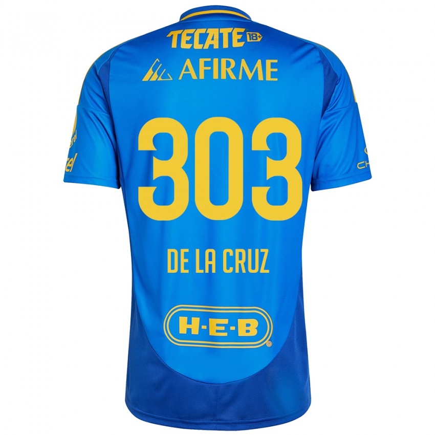 Criança Camisola Erick De La Cruz #303 Azul Amarelo Alternativa 2024/25 Camisa